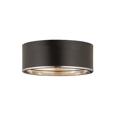 Z-Lite Arlo 3 Light Flush Mount, Matte Black 2303F3-MB-CH